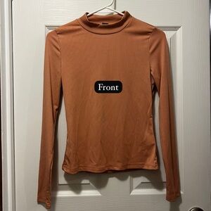 SHEIN Rust Long Sleeve Top